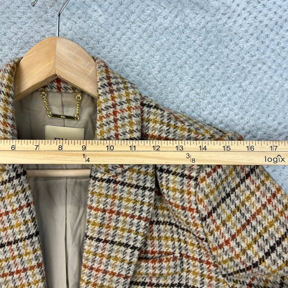 Elie Tahari Womens Tweed Jacket Blazer Autumn Glen Check Prince of Wales Size 6 - Picture 10 of 16